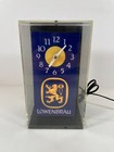 Vintage 1980 s Lowenbrau Lighted Bar Beer Advertising Cube Clock   Works  