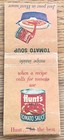 Hunt s Tomato Sauce Matchbook Original 1950 s Old Vintage Matches Sked