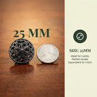 8pcs Black Buttons Vintage Metal Large Fancy Button Set For Clothes Coat Women R