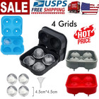 Silicone 3d Ball Ice Cube Tray Maker Round Ball Sphere Mold Whiskey Cocktails
