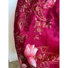Vintage California Dynasty Floral Midi Dress Red Pink Paisley 90s Small