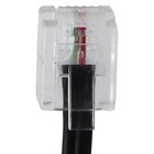  10-foot  Rj11 Universal Telephone Extension Flat Cord - Black