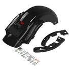 Black Rear Fender Led System Fit For Harley Cvo Touring Electra Road Glide 09-13