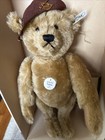 Rare Steiff 17  1906 Blonde Mohair Bear W  Rough Rider Hat  405891