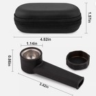 2-pack Black Silicone Smoking Pipes     4  With Lid   Stainless Steel Screen