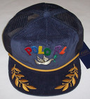 Nwt Polo Ralph Lauren Navy Corduroy Peace Love Dove Trucker Baseball Cap Hat