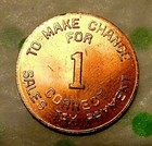 C1930 Arizona State Sales Tax Commission Payment Token Early Red Copper Farm Cow