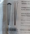 Ornamental Decorative Millwork 28in Metal Hairpin Table Legs  Set Of 2  New