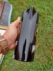 White Horse Scotch Pitcher Black 7  Ceramic Bar Ware Bar Serving England Vintage