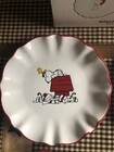New-williams Sonoma Peanuts 7 5  Christmas Salad Plates-snoopy Woodstock Charlie