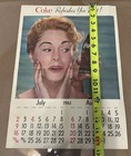 Coca-cola 1961 Original Multicolor Advertising Calendar July-august Soda Theme