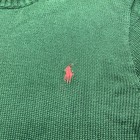 Polo Ralph Lauren Mens Crewneck Sweater Red Pony Green Size L Large Preppy Knit