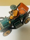 Vintage Msk 1940s Tin Litho Friction Car Made In Japan Antique Driver Works