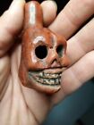 Death Whistle  Loud  Red  Small  Real  Aztec  Maya  Original  Hand Crafted 