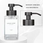 Foaming Soap Dispenser With Stainless Steel Pump  12oz Refillable Glass Liquid