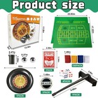 5 In 1 Professional Roulette Wheel Set  10-inch Gambling Wheel  With 100 Chip   