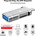 apple Mfi Certified  Sd Card Reader For Iphone Ipad memory Card Reader With Usb