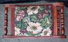 Antique Vintage Old Victorian Solid Wood Wooden Bench Foot Stool Ottoman Stand