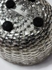 Vintage Silverplate Silver Tone Basketweave Bowl Basket With Hallmark