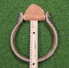 Oxbow Round Metal Western Stirrups Rawhide Wrapped Horse Stirrups