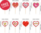24 Pack Valentine s Day Heart Cupcake Toppers Picks Love Heart Party Decoration