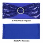 10-100pcs Stretch Sequin Wedding Chair Bands With Buckle Slider Sashes Bow Decor