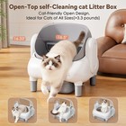 Self Cleaning Cat Litter Box App Control  Large Capacity Automatic With Sensors