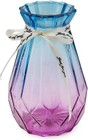 Clear Glass Vase For Flower  Geometric Faceted Design Flower Vase For Wedding   
