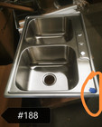 33x22 Drop In topmount 18g Stainless Steel Double Bowl Basin 50 50 Kitchen Sink