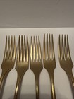 Vintage Dirigold Dirilyte Goldware Flatware Dinner Forks Lot Of 5  a 