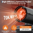 70 000 Btu Kerosene diesel Forced Air Space Heater W thermostat And Fuel Tank
