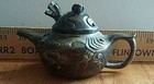 Antique Or Vintage Asian Bronze Miniature Teapot Dragon Motif