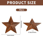 30pcs 1 Inch Metal Rusty Barn Star Antique Primitives Rustic Country Tin Steel S