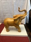 Resin Lucky Elephant Wood Look Statue Figurine  Sculpture Home Decor 10    Tall