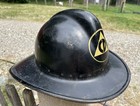 Civil Defense Helmet - Msa Skullgard     Vintage Cold War Era - Black Fiberglass 