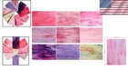 9 Sheets Pink Purple Stained Glass Collection - 4x6 Inch Craft Supplies