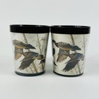 2 Vtg Flambeau Plastic Coffee Mugs Thermal Hunting Wood Ducks Pintails Wildlife