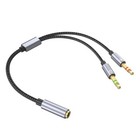 Gaming Headsets Splitter Cable 3 5mm Sound Microphones Adapter For Pc