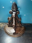 Vintage Hand Carved Solid Wood Wall Shelves Sconces - Pair Unique Antique