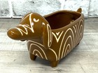 New Accent Decor Ceramic Dachshund Weiner Dog Small Planter Plant Pot Holder