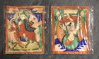 Antique Thangka  Buddhist Mongolian Prints Set Of 2 Pcs
