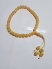 Yellow Amber-style Prayer Beads Misbaha Tasbih     33 Beads Islamic Rosary Handmad