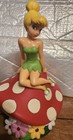 Walt Disney Tinkerbell Coinbank Red Mushroom Toadstool No Plug And Wings