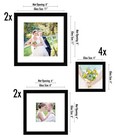 Americanflat Square Picture Frame Set In Black With Shatter Resistant Glass And 