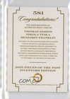 2025 Pieces Of The Past Inventors Edition Relics Thomas Edison Nikola Tesla W1k