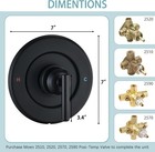 Moen Gibson Matte Black Pressure Balancing Modern Shower Lever Handle  Posi-temp