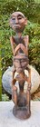 African Art Sculpture Tribal Dogon Piggyback Couple Figure Carved Wood Statue