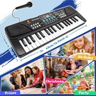 Kids Piano Keyboard 37 Keys Portable Electronic Musical Toy With Microphone