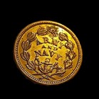 1863 - Old Antique Army   Navy Civil War Token It Must And Shall Be Preserved Au