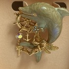 Kirk s Folly Costume Jewelry Dolphin Pin W  Nautical  Faerie Theme  2 5  X 2 25 